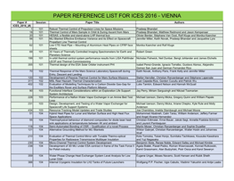 Paper Reference List for Ices 2016