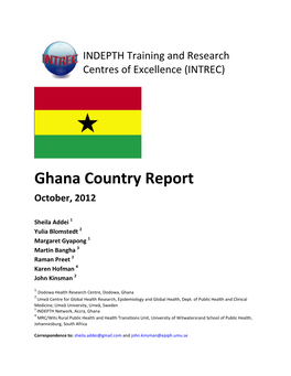 Ghana Country Report October, 2012