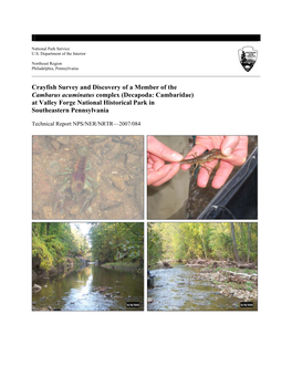 Crayfish Survey and Discovery of a Member of the Cambarus