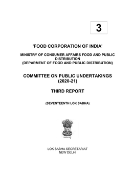 Committee on Public Undertakings (2020-21) Third Report