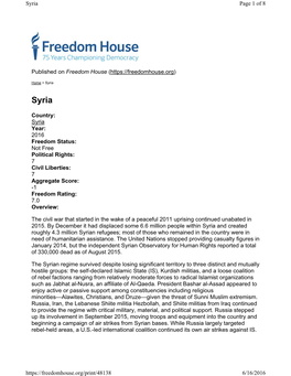 Syria Page 1 of 8