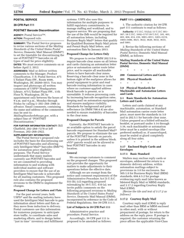 Federal Register/Vol. 77, No. 42/Friday, March 2, 2012/Proposed