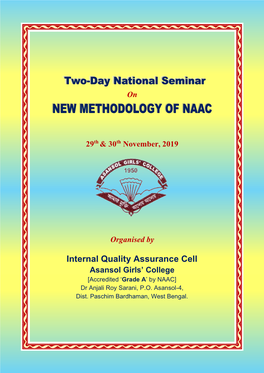 Internal Quality Assurance Cell Asansol Girls’ College [Accredited ‘Grade A’ by NAAC] Dr Anjali Roy Sarani, P.O