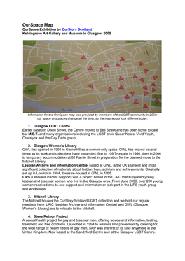 Ourspace Map Ourspace Exhibition by Ourstory Scotland Kelvingrove Art Gallery and Museum in Glasgow, 2008