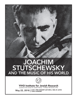 Joachim Stutschewsky and the Music of His World