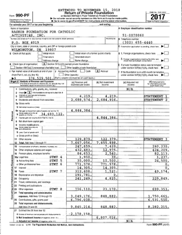 2017 990 PF Form