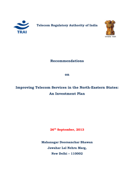 Recommendations on Improving Telecom Services in the North