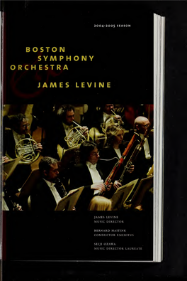 Boston Symphony Orchestra Concert Programs, Season 124, 2004-2005