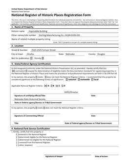 National Register of Historic Places Registration Form