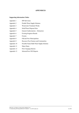 Berg Internal Strategic Perspective, January 2004