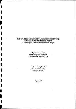 The Rocks and Millers Point Archaeological Management Plan. Inventory Page 291 ,------, Historic Sequence Ot Development