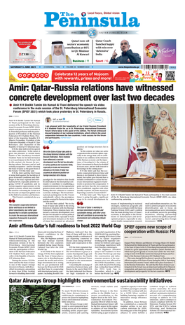 Amir: Qatar-Russia Relations Have Witnessed Concrete Development