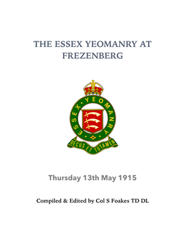 The Essex Yeomanry at Frezenberg