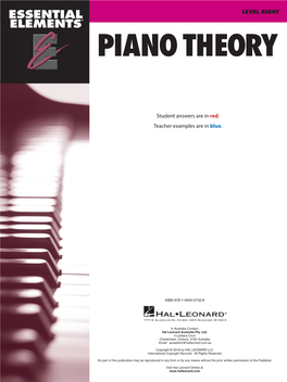 Piano Theory