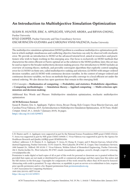 7 an Introduction to Multiobjective Simulation Optimization