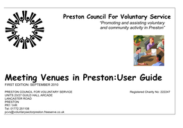 Meeting Venues in Preston:User Guide FIRST EDITION: SEPTEMBER 2010