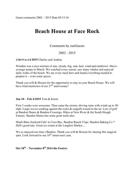 Beach House at Face Rock