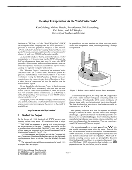 Desktop Teleoperation Via the World Wide Web*