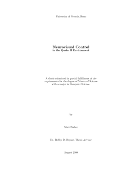 Neurovisual Control in the Quake II Environment