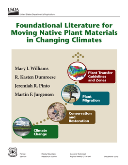 Foundational Literature for Moving Native Plant Materials in Changing Climates
