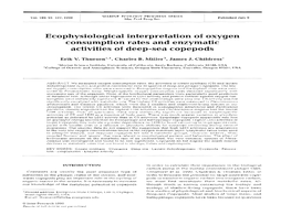 Ecophysiological Interpretation of Oxygen Consumption Rates and Enzymatic Activities of Deep-Sea Copepods