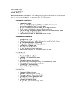 Saltonstall Building 100 Cambridge Street Boston, MA 02114