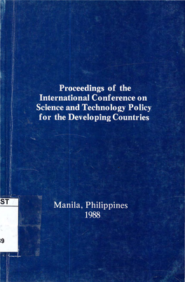 Proceedings of the International Conference on Science and Technology Policy for the Developing Countries