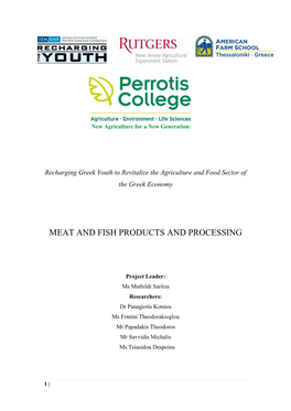 Meat and Fish Products and Processing