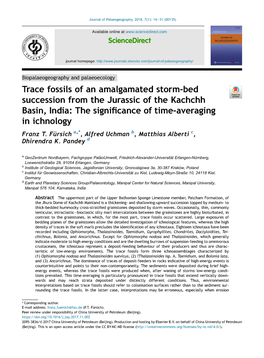 Trace Fossils of an Amalgamated Storm-Bed Succession from the Jurassic of the Kachchh Basin, India: the Significance of Time-Averaging in Ichnology Franz T
