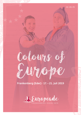 Frankenberg (Eder) · 17. – 21. Juli 2019 Grußwort • Welcoming Address • Discours De Bienvenue: Volker Bouffier