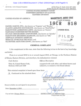 Criminal Complaint AUSA Peter S