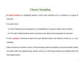 Cluster Sampling