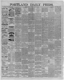 Portland Daily Press: January 10,1887