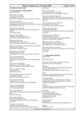 29 August 2008 Page 1 of 34 SATURDAY 23 AUGUST 2008 (Conductor)