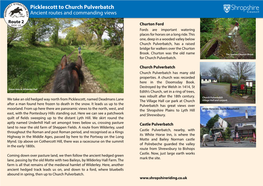 Picklescott to Church Pulverbatch Ancient Routes and Commanding Views