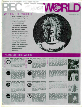 Who in the World Picks of the Week