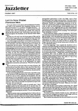 Jazzletter 93022 - October 1987