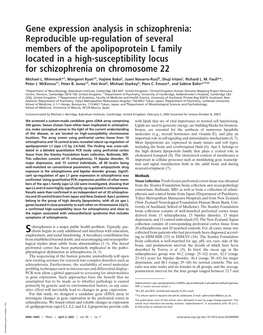 Gene Expression Analysis in Schizophrenia