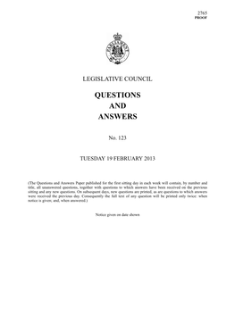 Questions & Answers Paper No