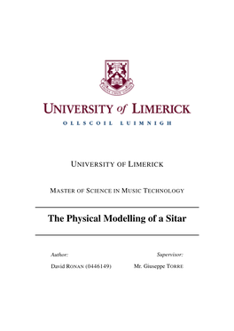 The Physical Modelling of a Sitar