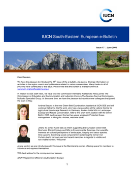 IUCN South-Eastern European E-Bulletin 17