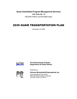 2030 Guam-Transportation Plan Chapter