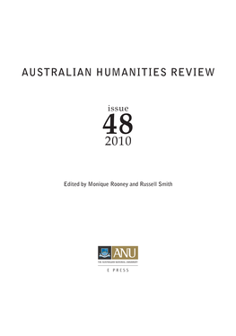 Australian Humanities Review: Issue 48, 2010