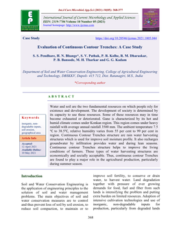 Evaluation of Continuous Contour Trenches: a Case Study