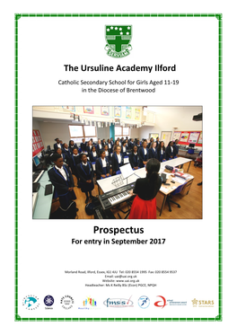 Prospectus for Entry in September 2017