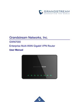 GWN7000 User Manual P a G E | 2