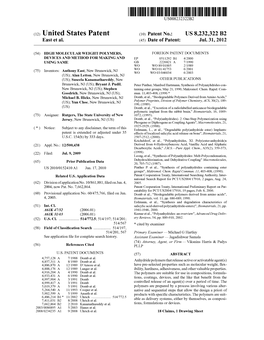 (12) United States Patent (10) Patent No.: US 8,232,322 B2 East Et Al