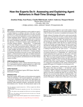 How the Experts Do It: Assessing and Explaining Agent Behaviors in Real-Time Strategy Games