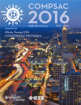 40Th Anniversary 1977 - 2016 June 10-14 Atlanta, Georgia USA CONFERENCE PROGRAM