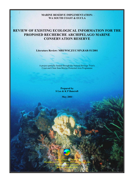 Review of Existing Ecological Information for the Proposed Recherche Archipelago Marine Conservation Reserve